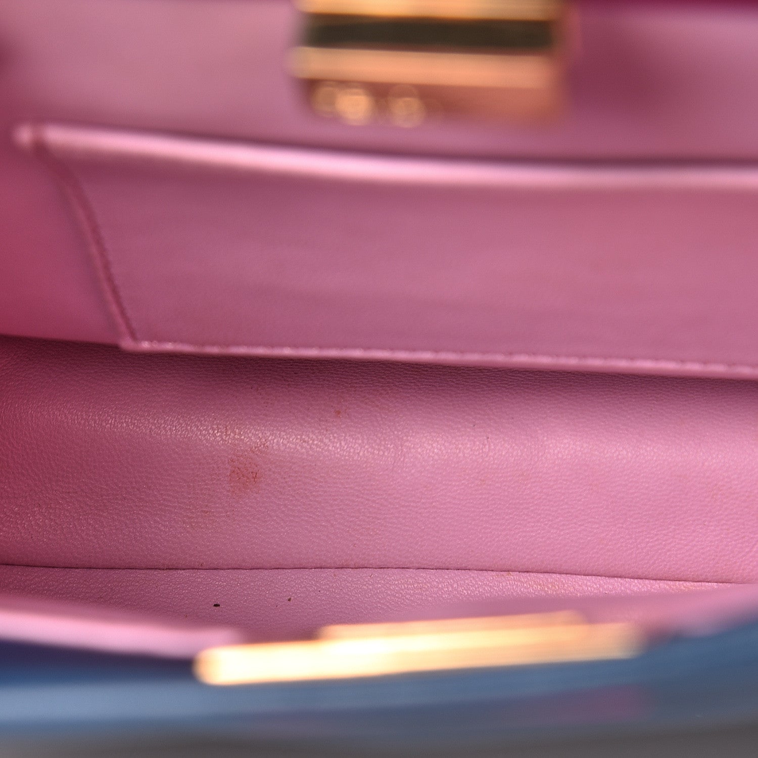 Fendi Nappa Colorblock Mini Peekaboo Iconic Satchel Iris Magenta Bubblegum 10 of 15