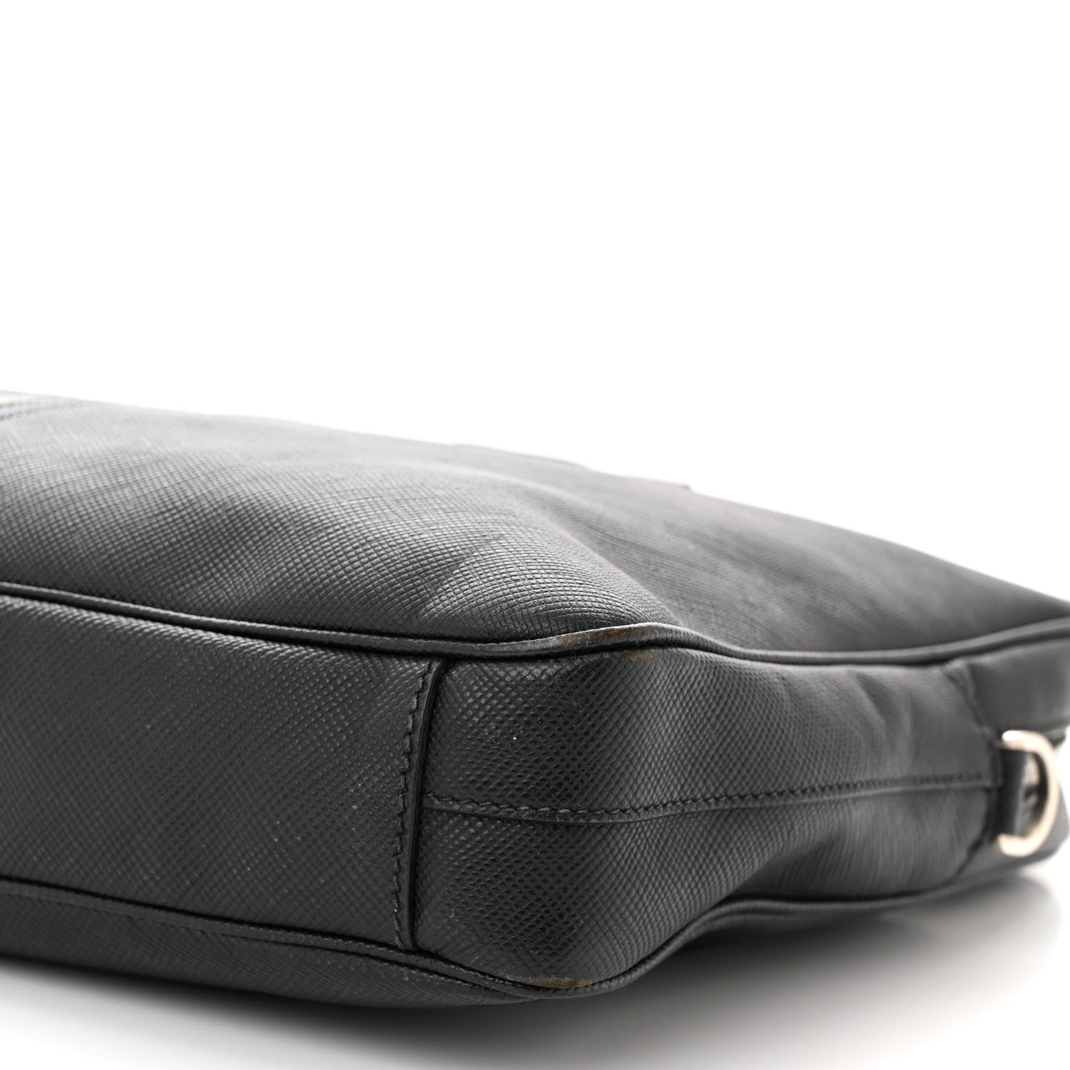 Prada Saffiano Travel Briefcase Black Multicolor 10 of 12