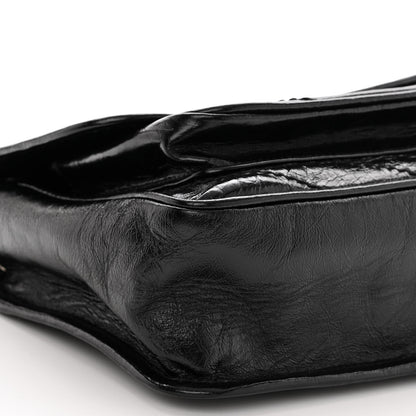 Saint Laurent SAINT LAURENT Crinkled Lambskin Matelasse Monogram Baby Niki Chain Satchel Black 7 of 8