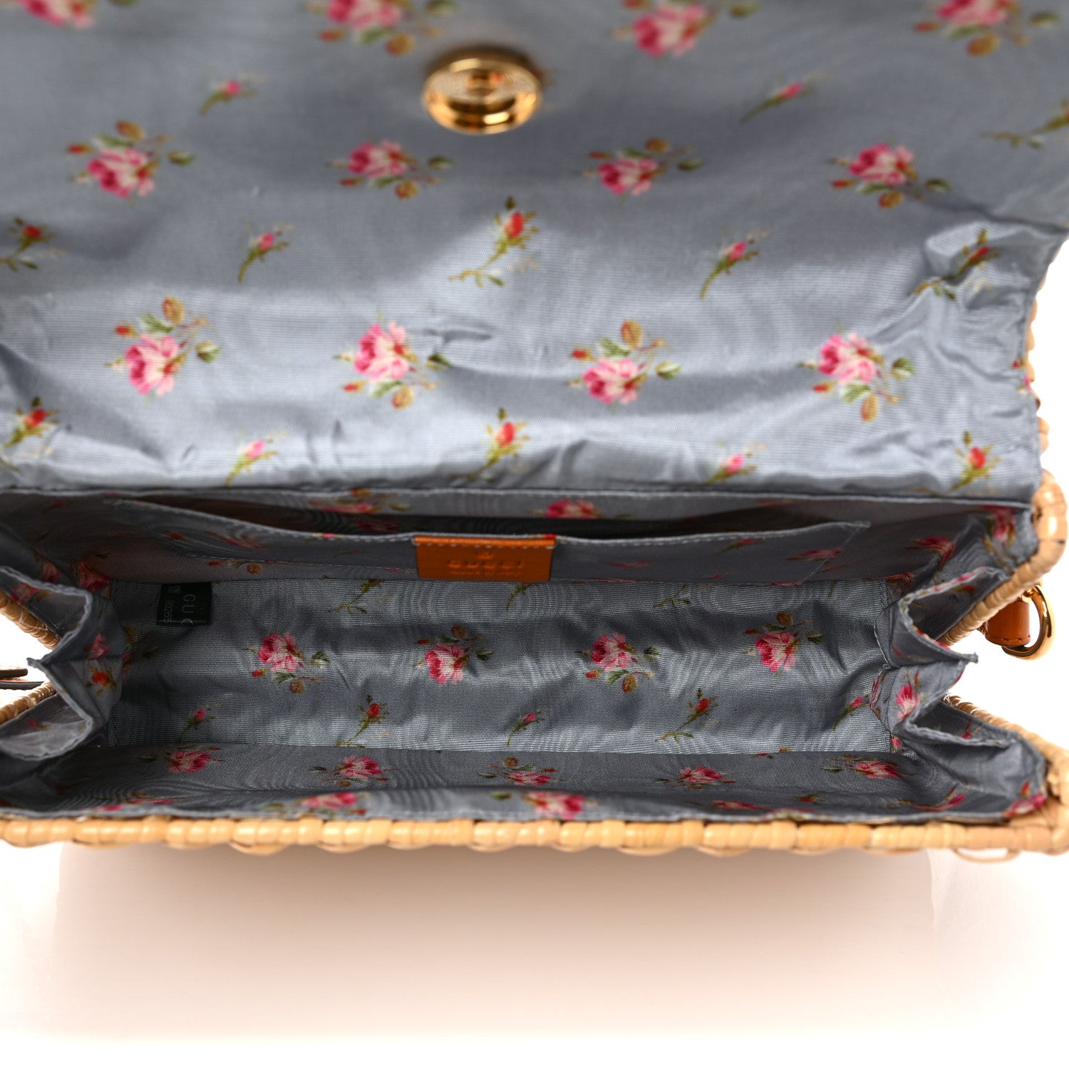 Gucci Glazed Wicker Small Cestino Shoulder Bag Natural 5 of 10