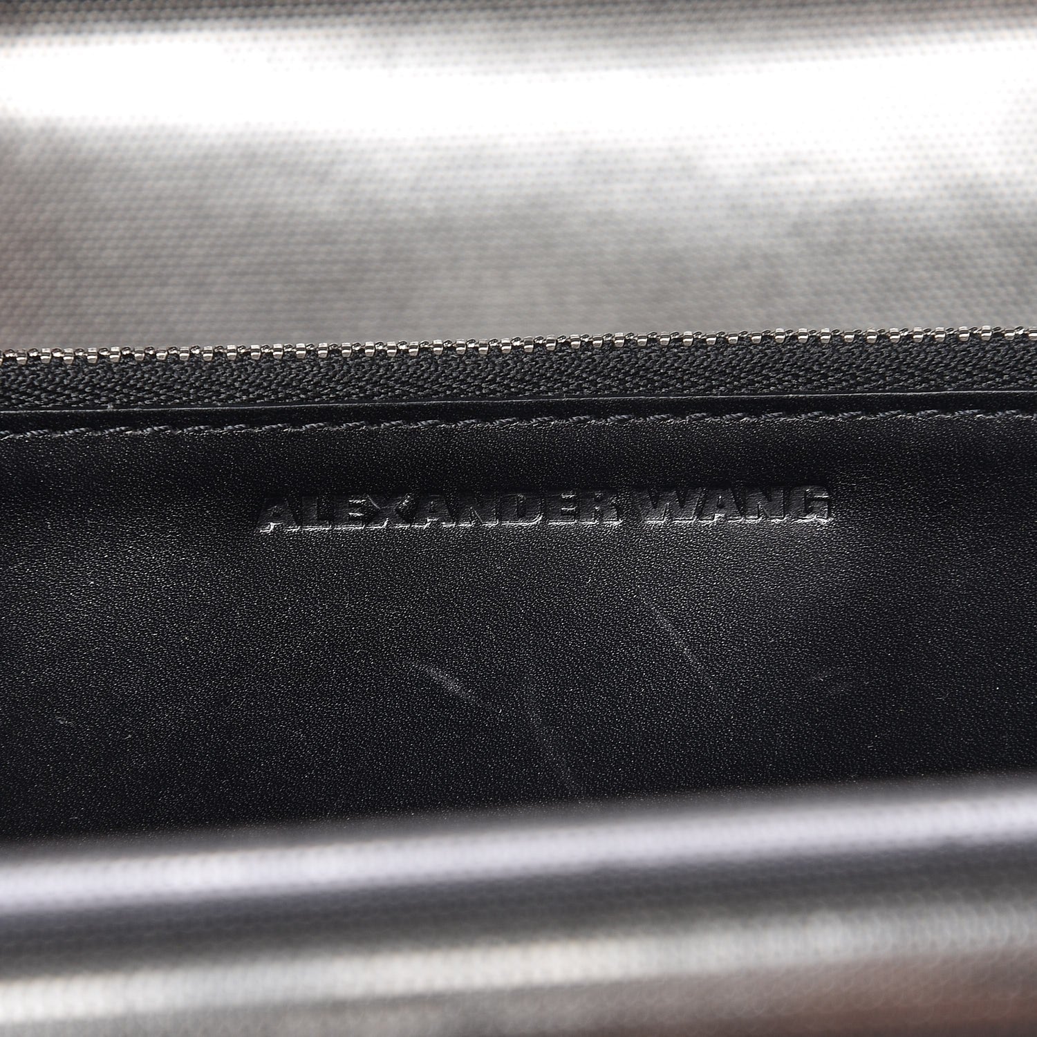 Alexander Wang Metallic Calfskin Lydia Fold Over Clutch Bag Gunmetal 6 of 7