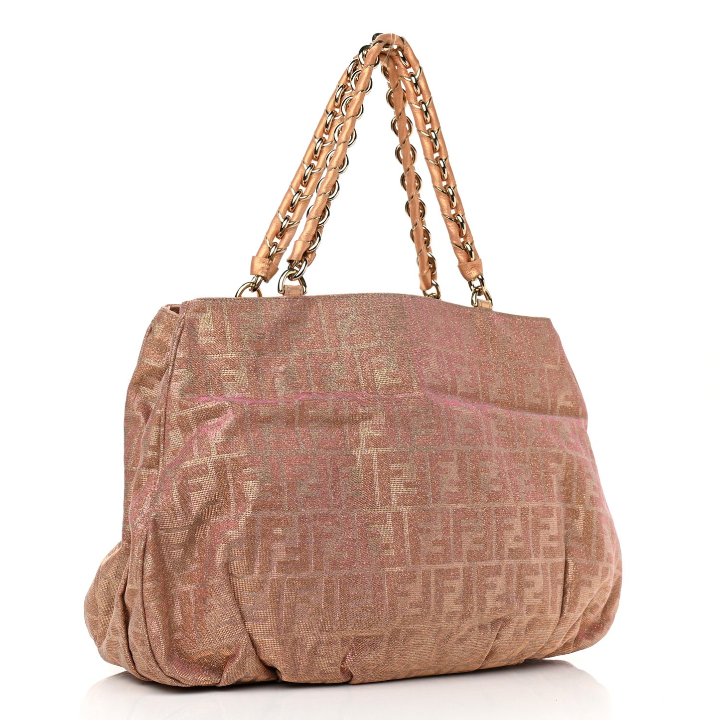 Metallic Lurex Zucca Mia Tote Arancio