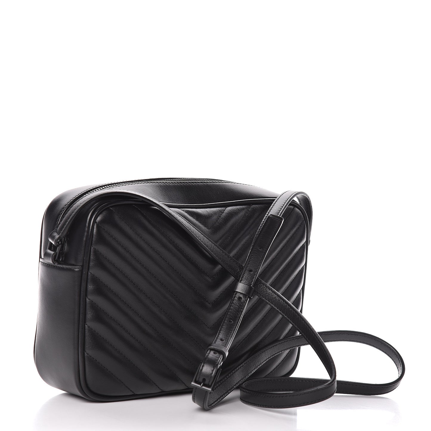 Calfskin Matelasse Monogram Lou Camera Bag Black