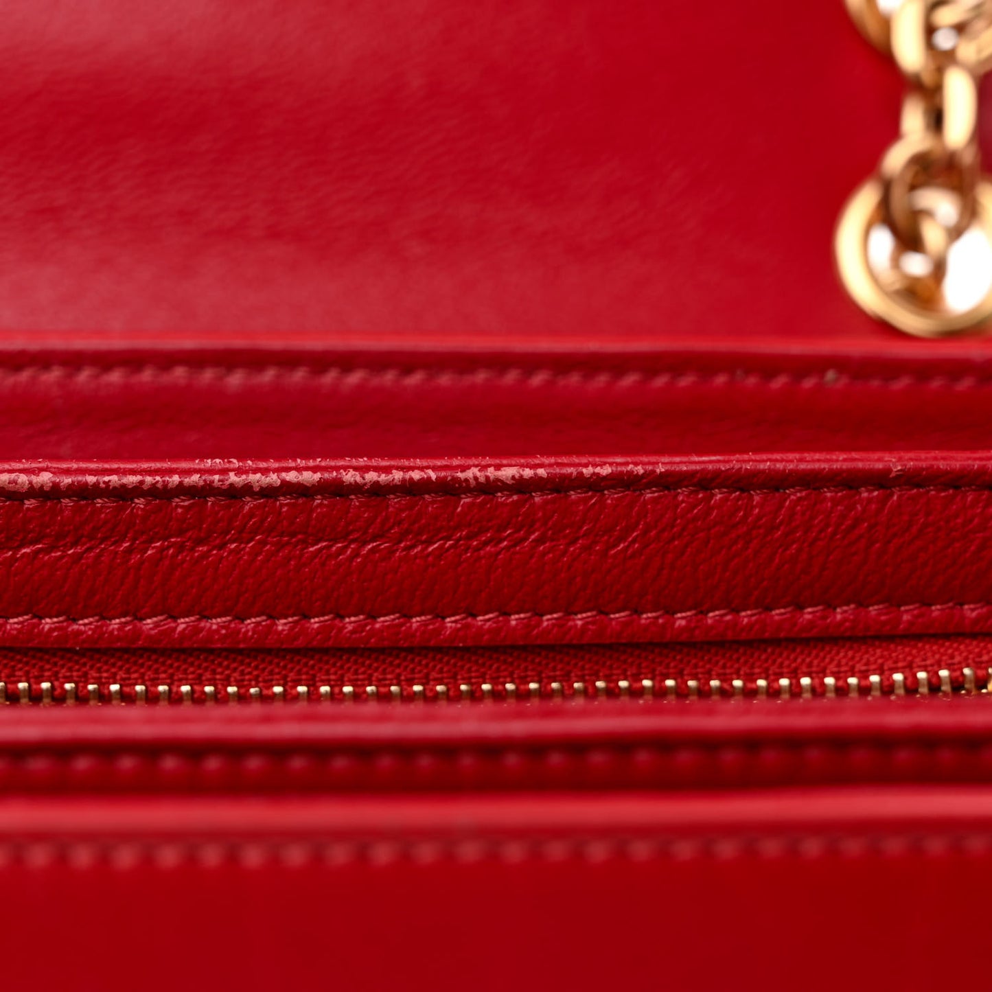 Shiny Calfskin Medium C Bag Red