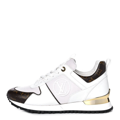 Louis Vuitton Calfskin Monogram Run Away Sneakers 38 White 1 of 11