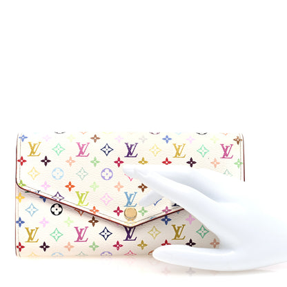 Louis Vuitton Monogram Multicolor Sarah Wallet NM White Litchi 2 of 6