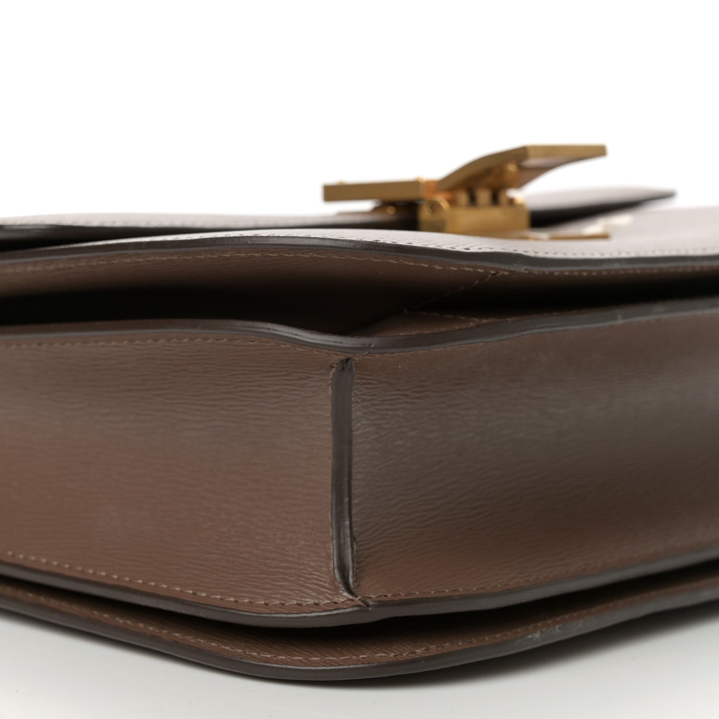 Liege Calfskin Medium Classic Box Flap Bag Taupe