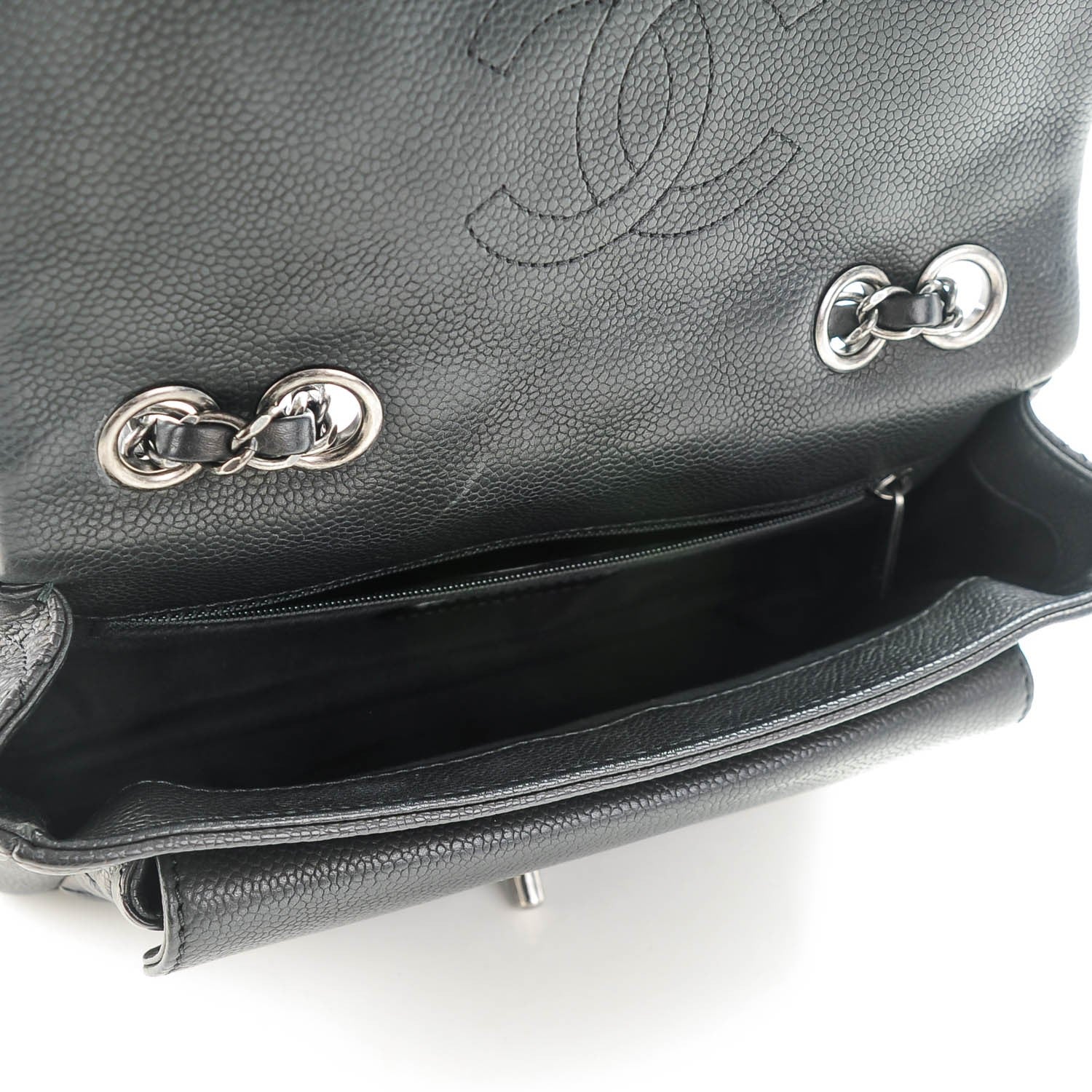 Chanel Caviar Quilted Medium Now and Forever Flap Black 5 of 7