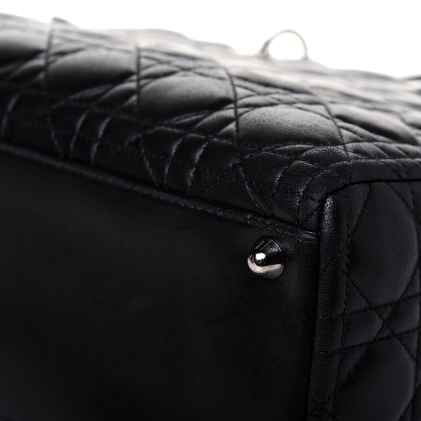 Lambskin Cannage Large Lady Dior Black