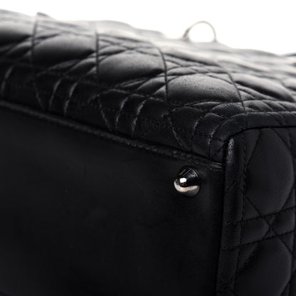 Christian Dior Lambskin Cannage Large Lady Dior Black 10 of 14