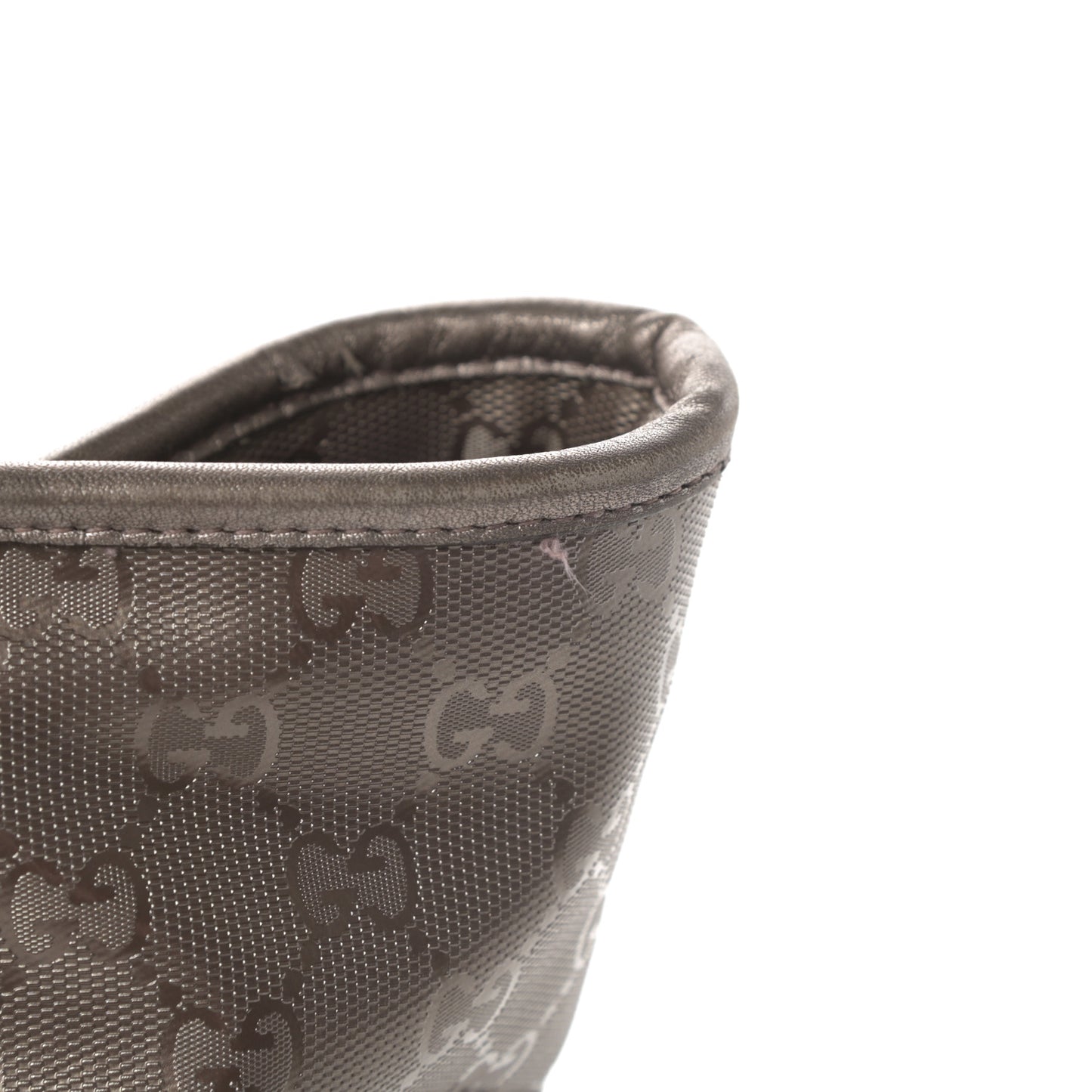 Imprime Monogram Medium Zippered Shopping Tote Pewter