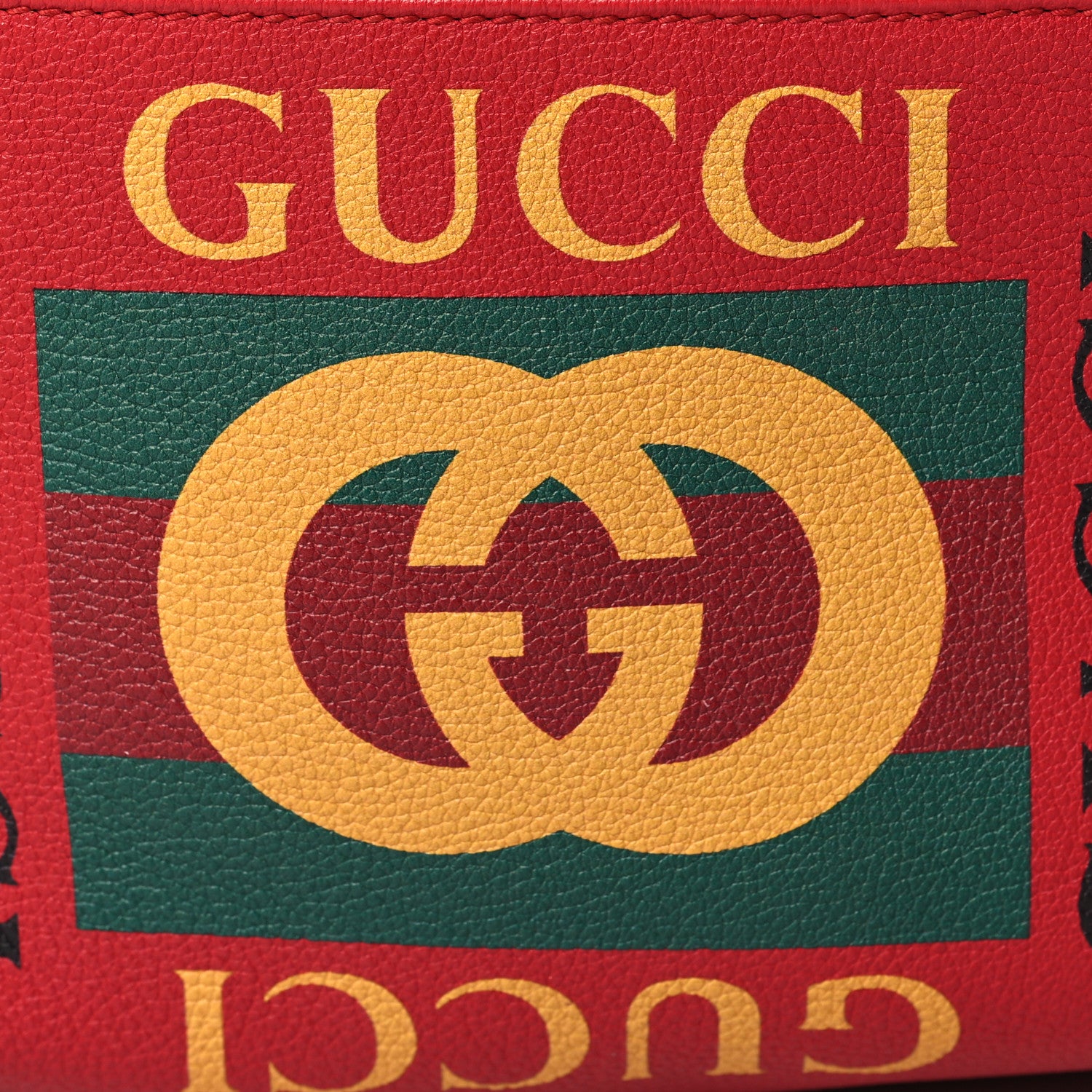 Gucci Grained Calfskin Logo Belt Bag Hibiscus Red 8 of 11