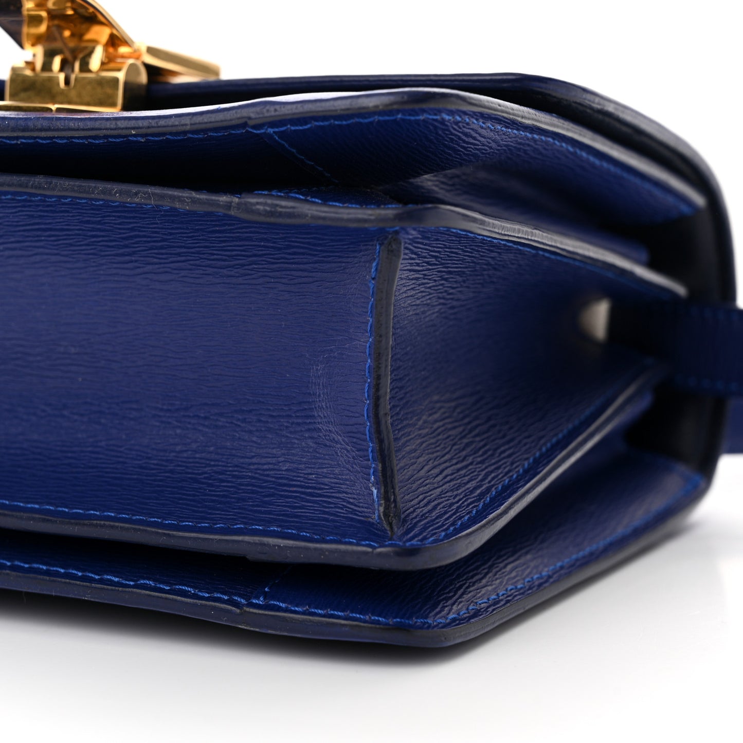 Liege Calfskin Small Classic Box Flap Bag Indigo