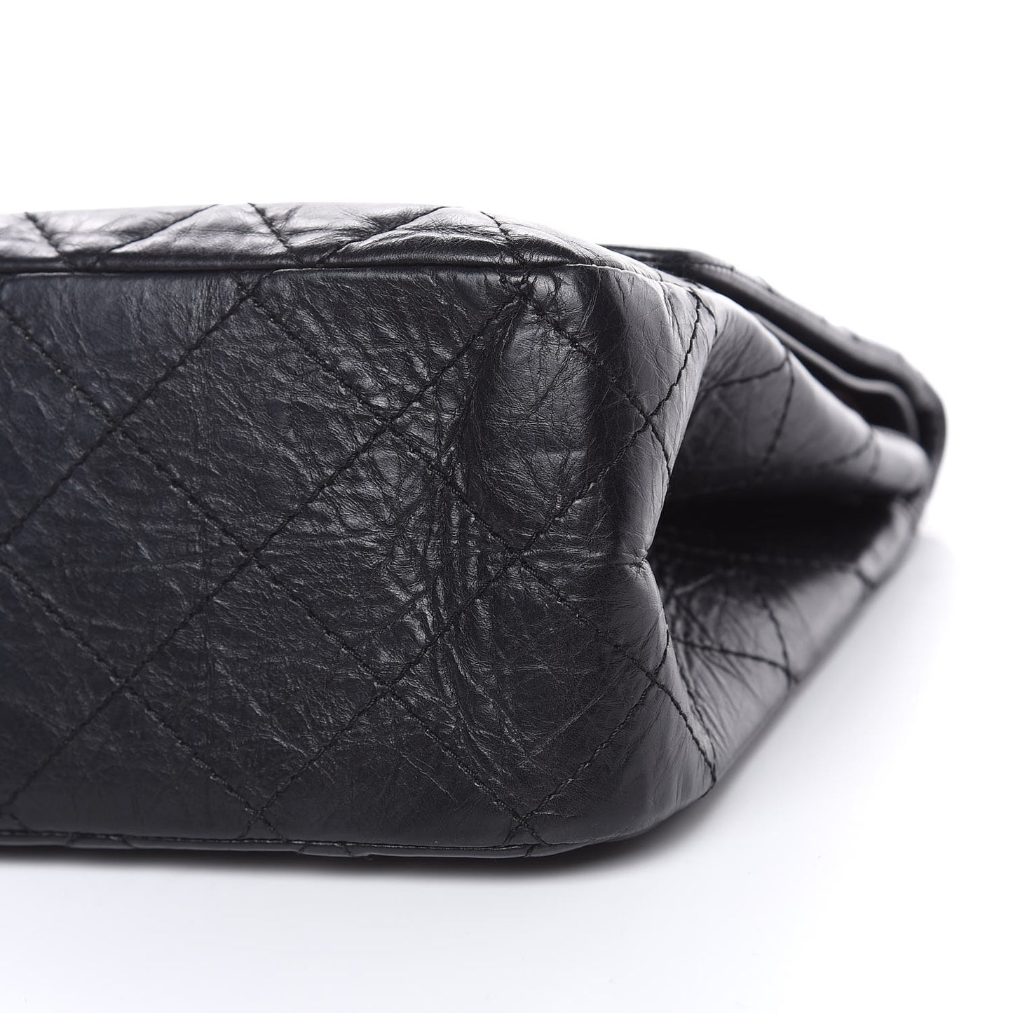 Aged Calfskin Quilted 2.55 Reissue 227 Flap Black
