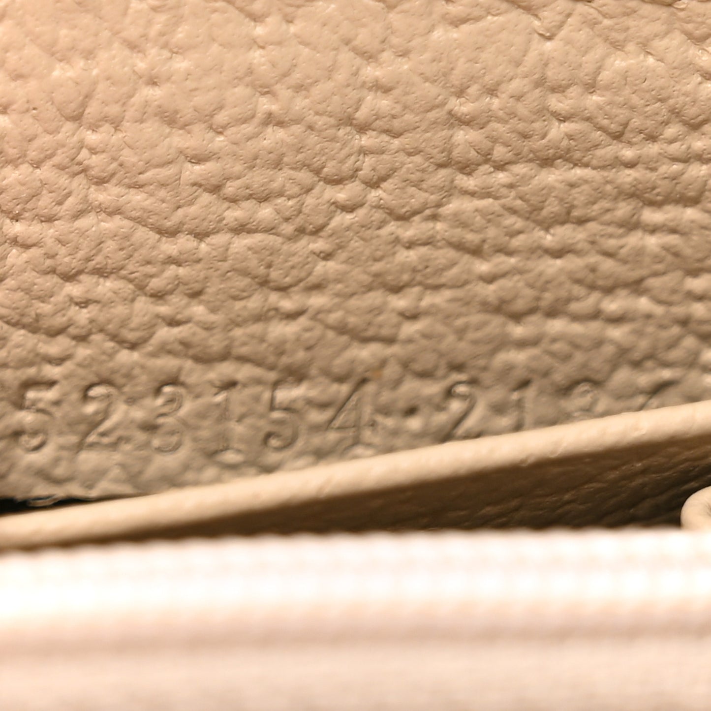 GG Supreme Monogram Textured Dollar Calfskin Web Ophidia Zip Around Wallet Beige Mystic White Oatmeal