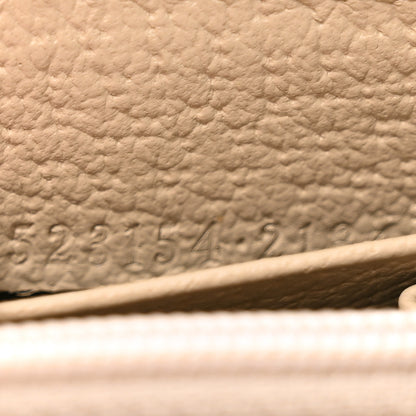 Gucci GG Supreme Monogram Textured Dollar Calfskin Web Ophidia Zip Around Wallet Beige Mystic White Oatmeal 8 of 8