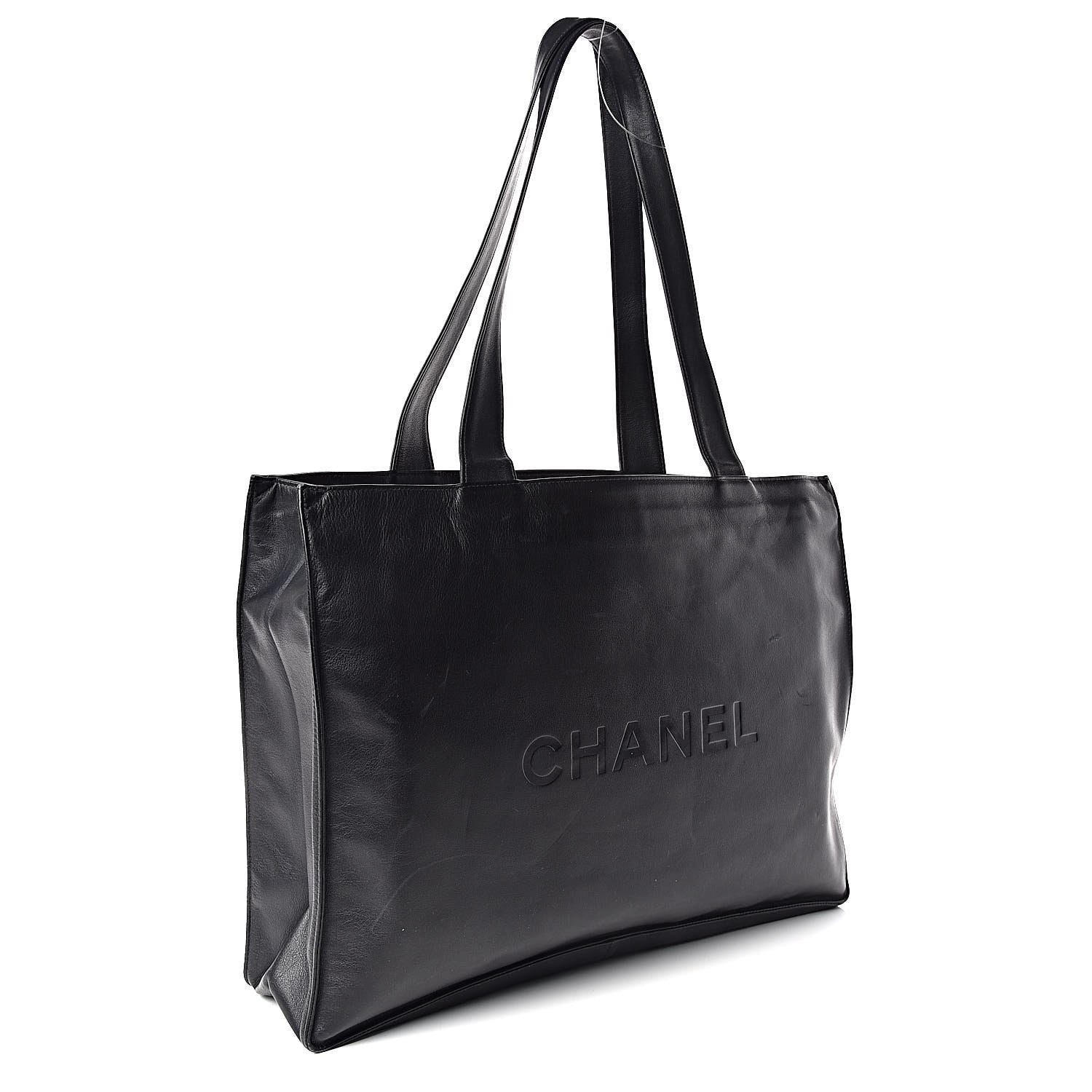 Chanel Lambskin CC Tote Black 3 of 12