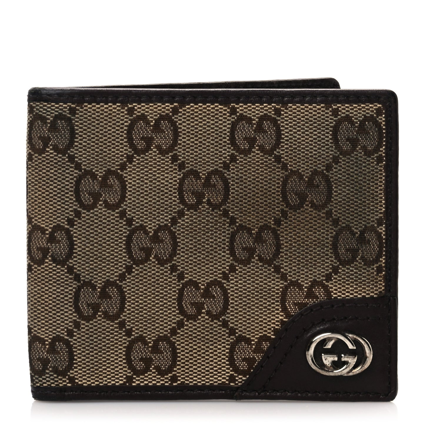 Monogram Britt Bi-Fold Wallet Dark Brown