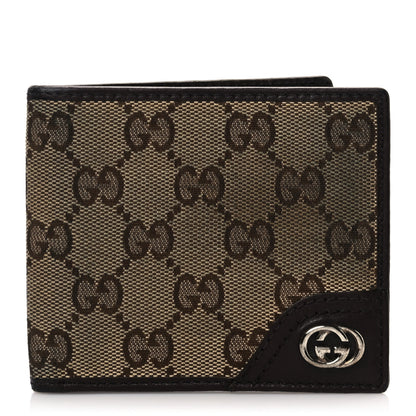 Gucci Monogram Britt Bi-Fold Wallet Dark Brown 1 of 6