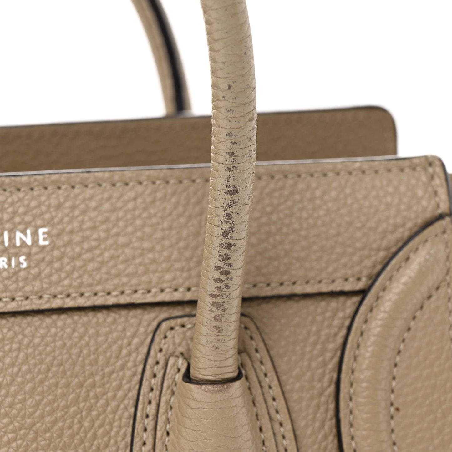 Drummed Calfskin Nano Luggage Dune