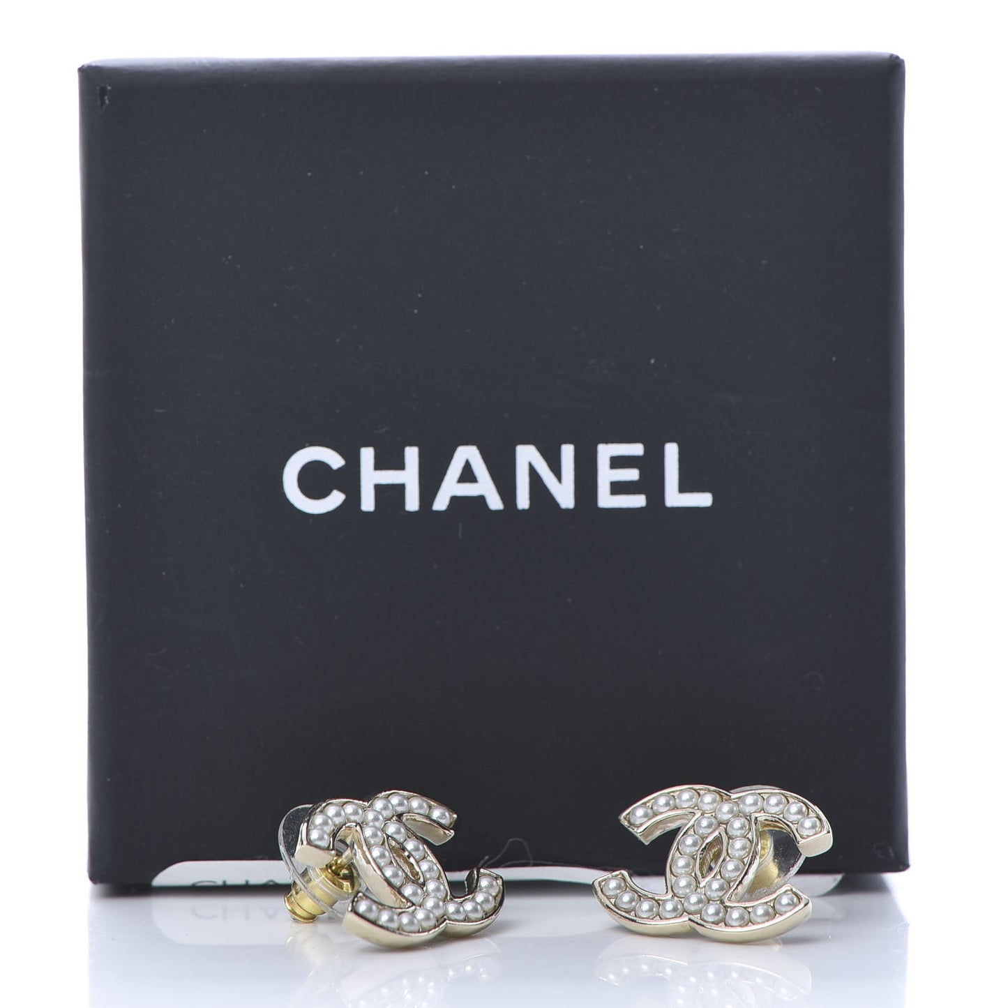 Pearl CC Earrings Gold