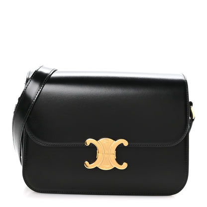 Celine Shiny Calfskin Medium Triomphe Black 1 of 13