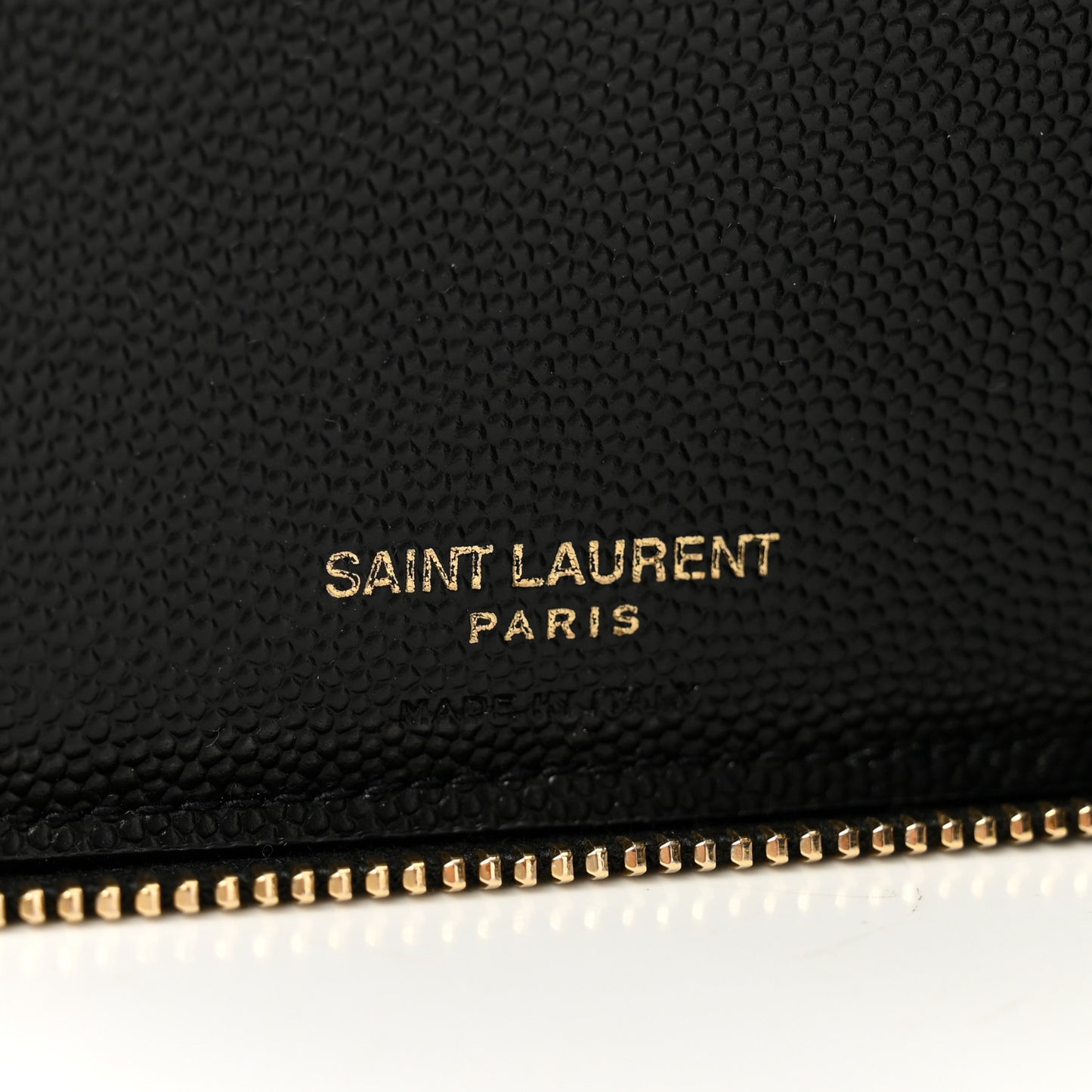 Grain De Poudre Matelasse Chevron Monogram Compact Zip Around Wallet Black