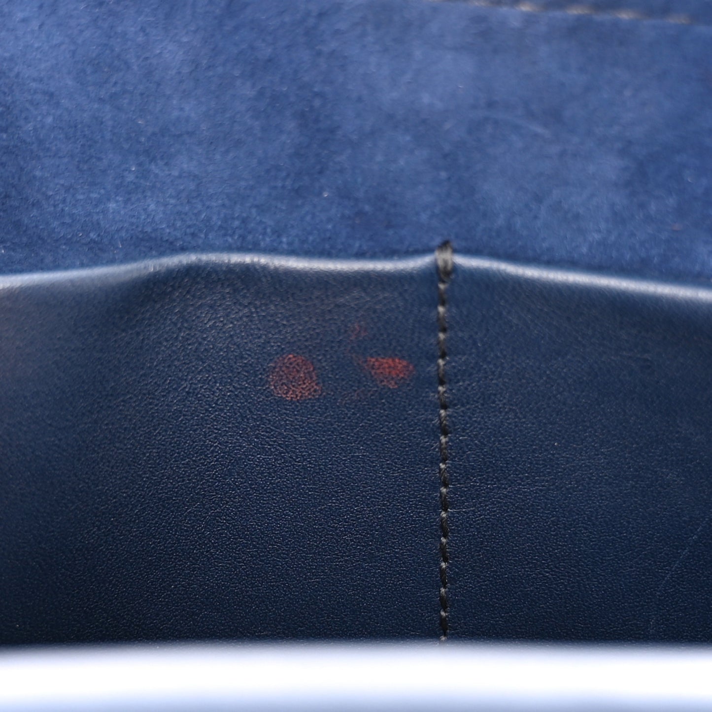 Calfskin J'Adior Chain Flap Bag Navy Blue