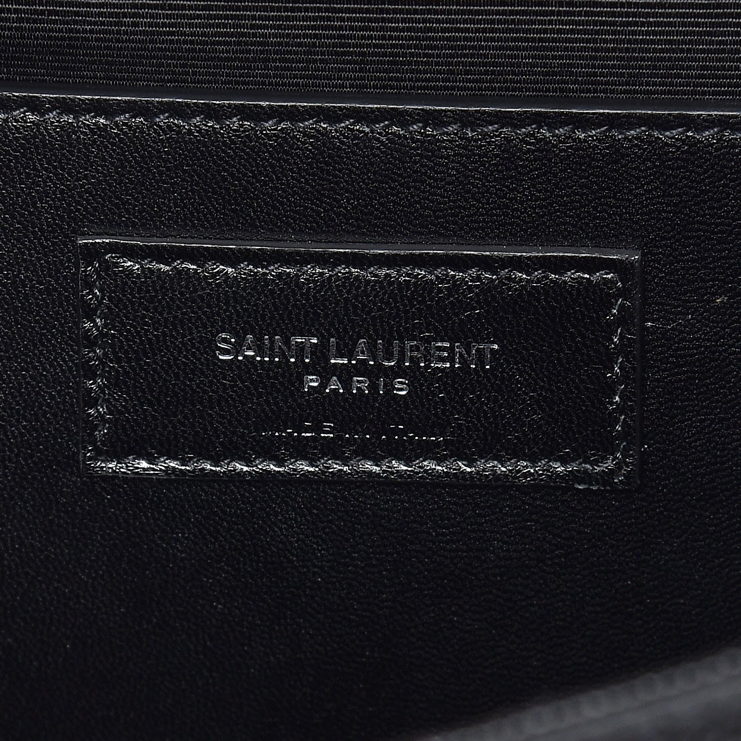Saint Laurent Grain De Poudre Large Classic Monogram Kate Satchel Black 8 of 8