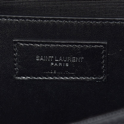 Saint Laurent Grain De Poudre Large Classic Monogram Kate Satchel Black 8 of 8