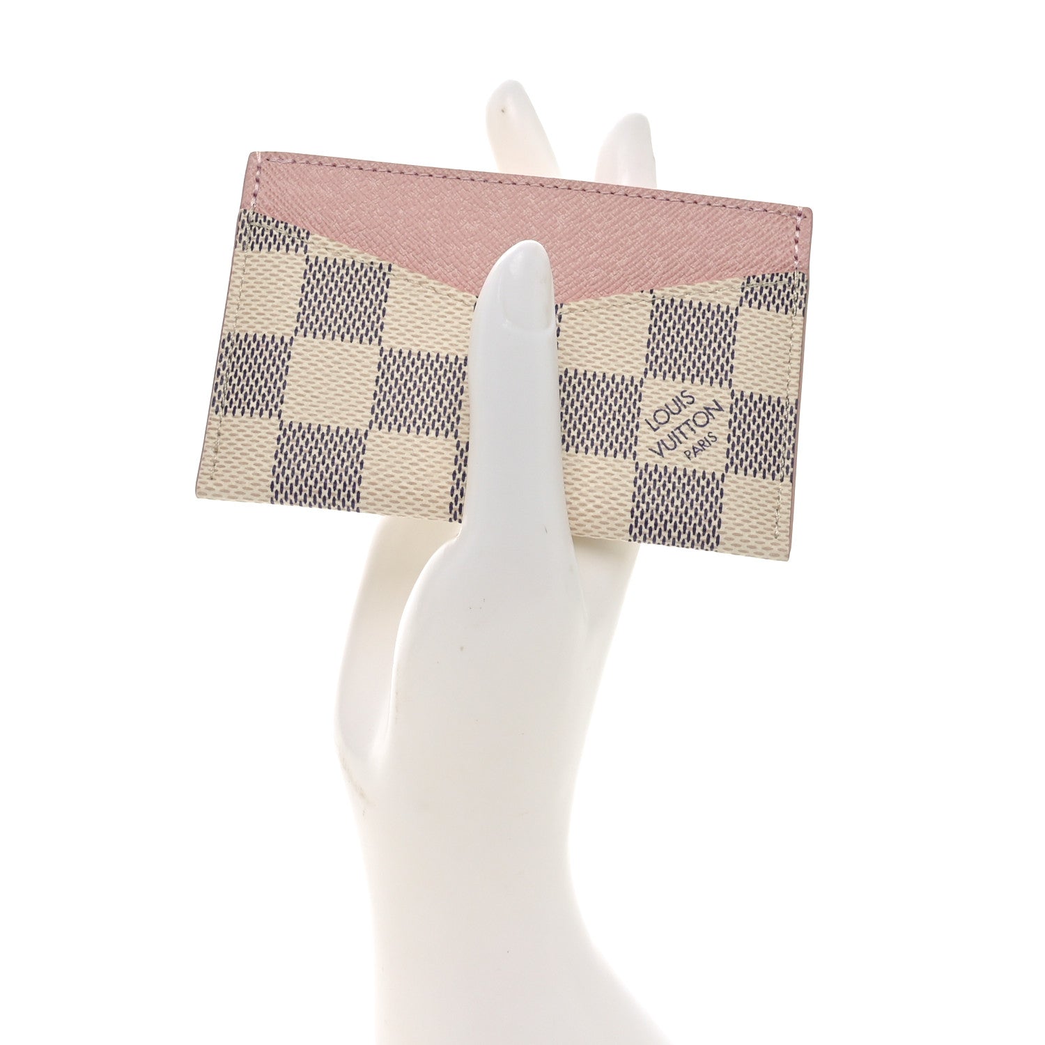 Louis Vuitton Damier Azur Daily Card Holder Rose Ballerine 2 of 7