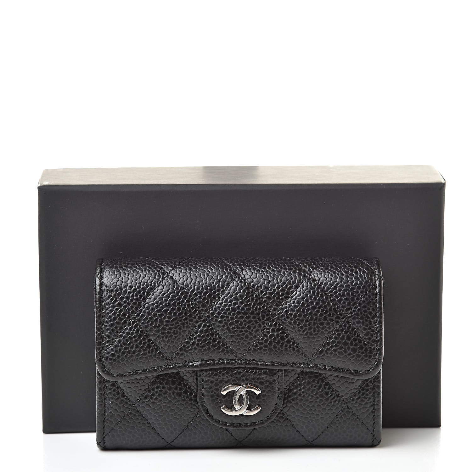 Chanel Caviar Quilted Flap Card Holder Black 10 of 10