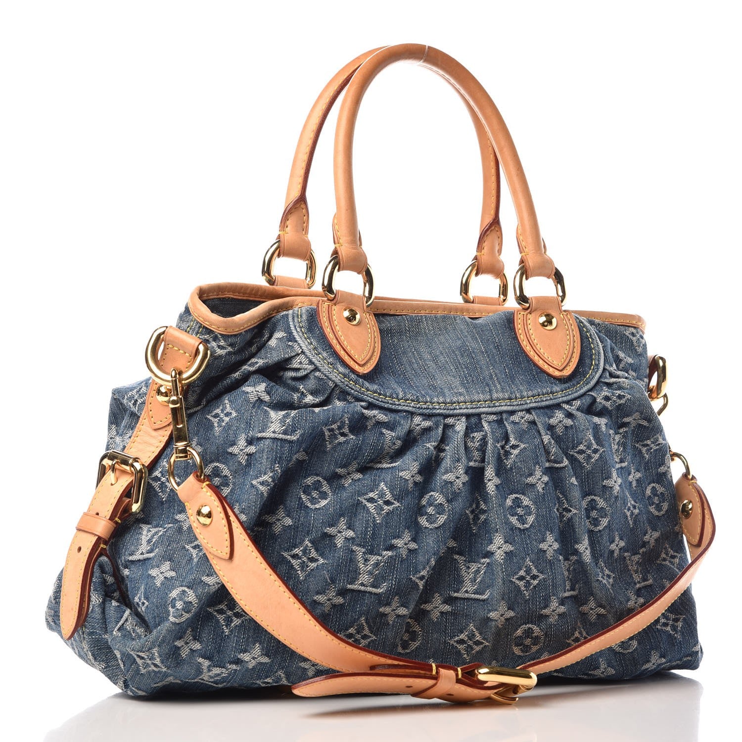Louis Vuitton Denim Neo Cabby MM Blue 4 of 13
