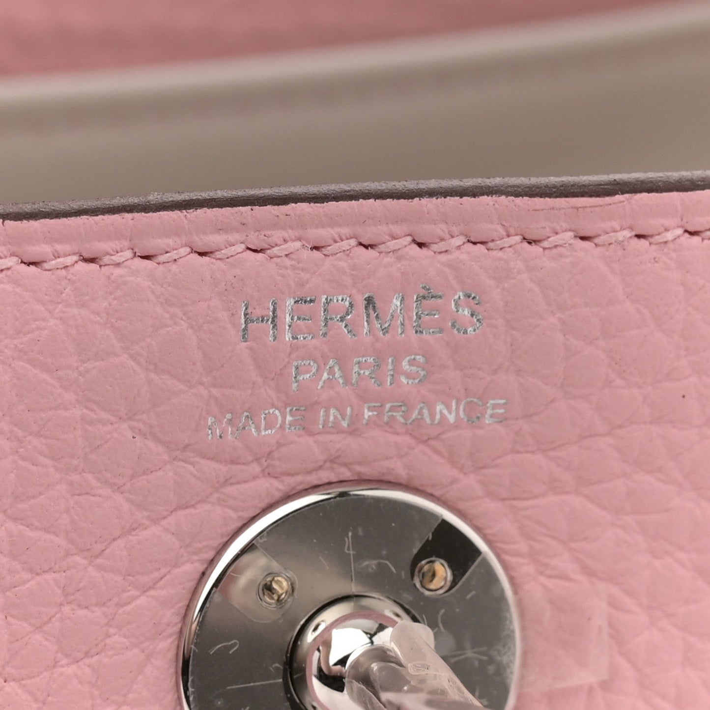 Taurillon Clemence Verso Mini Lindy 20 Rose Sakura Gris Perle