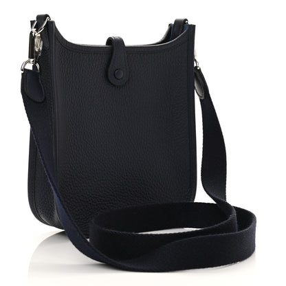 Hermes Taurillon Clemence Amazone Evelyne TPM Bleu Nuit Bleu Indigo 3 of 11