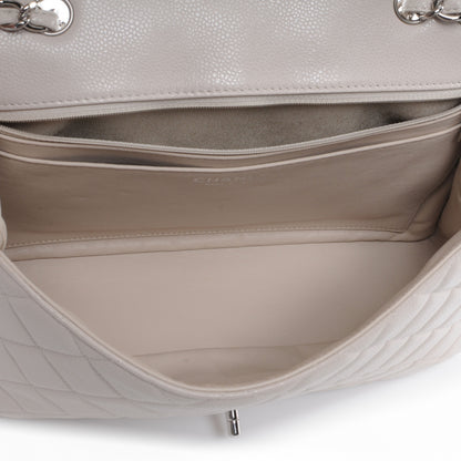 Chanel Caviar Jumbo Single Flap Ecru 5 of 7