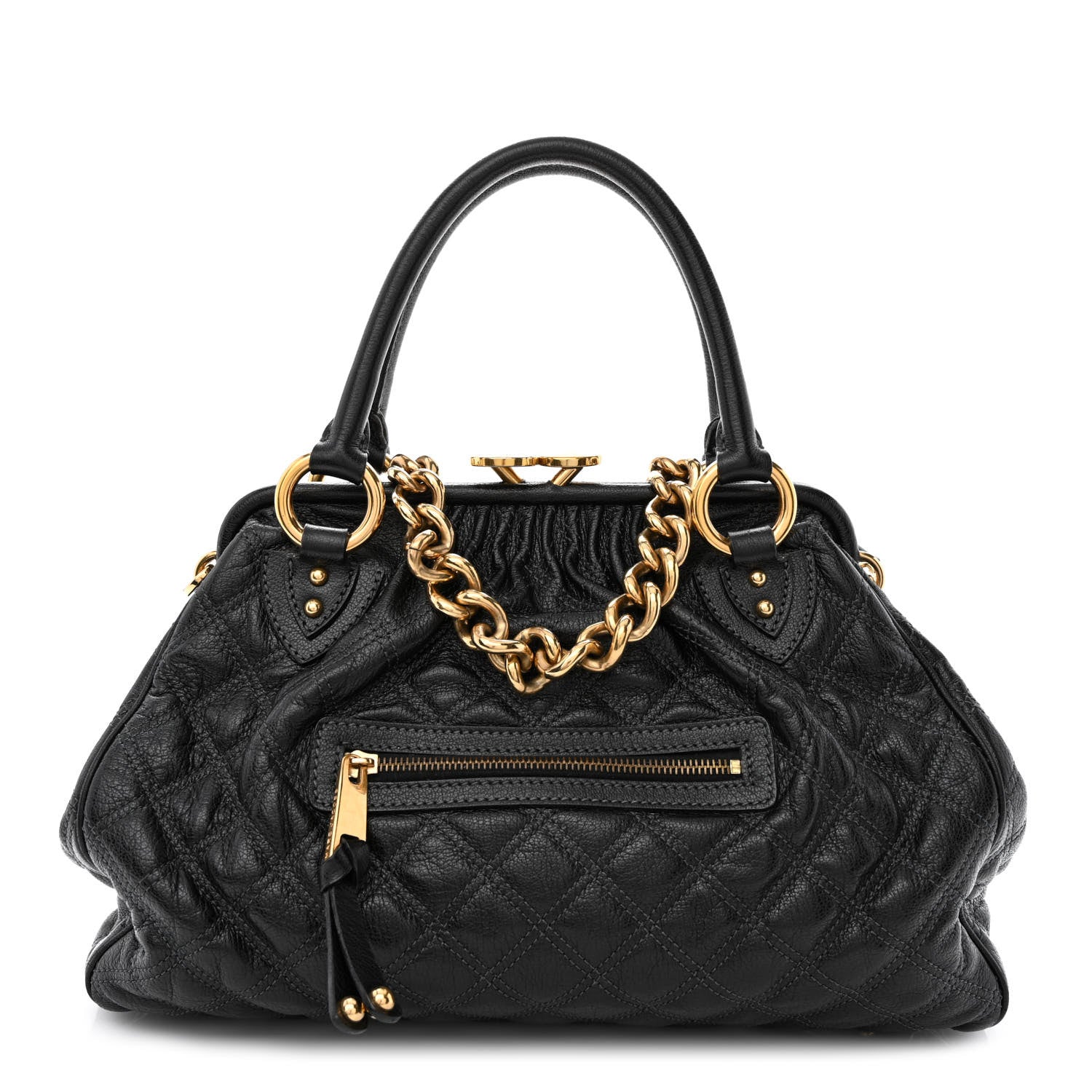 Marc Jacobs Calfskin Quilted Stam Black 1 of 15