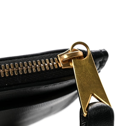 Bottega Veneta Lambskin Maxi Intrecciato Bill Pouch Black 8 of 9
