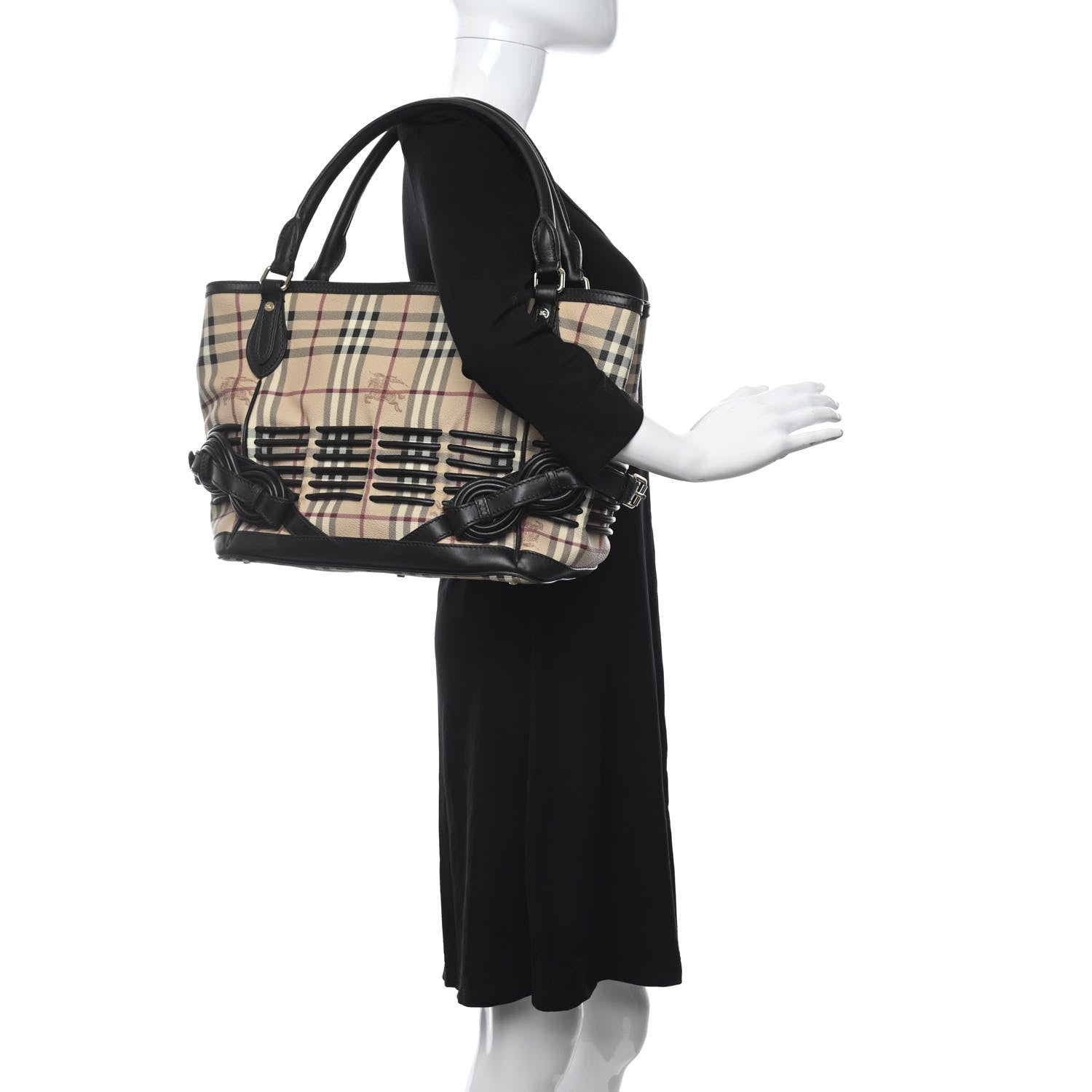 Burberry Haymarket Check Tote Chocolate 2 of 11