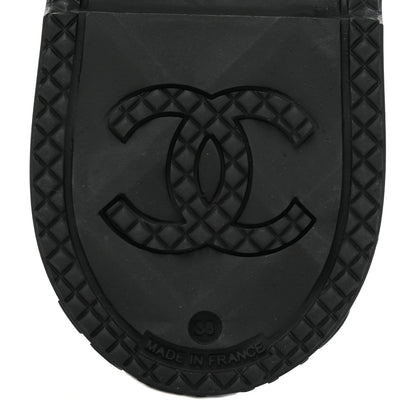 Chanel Rubber CC Short Rain Boots 38 Black 7 of 11