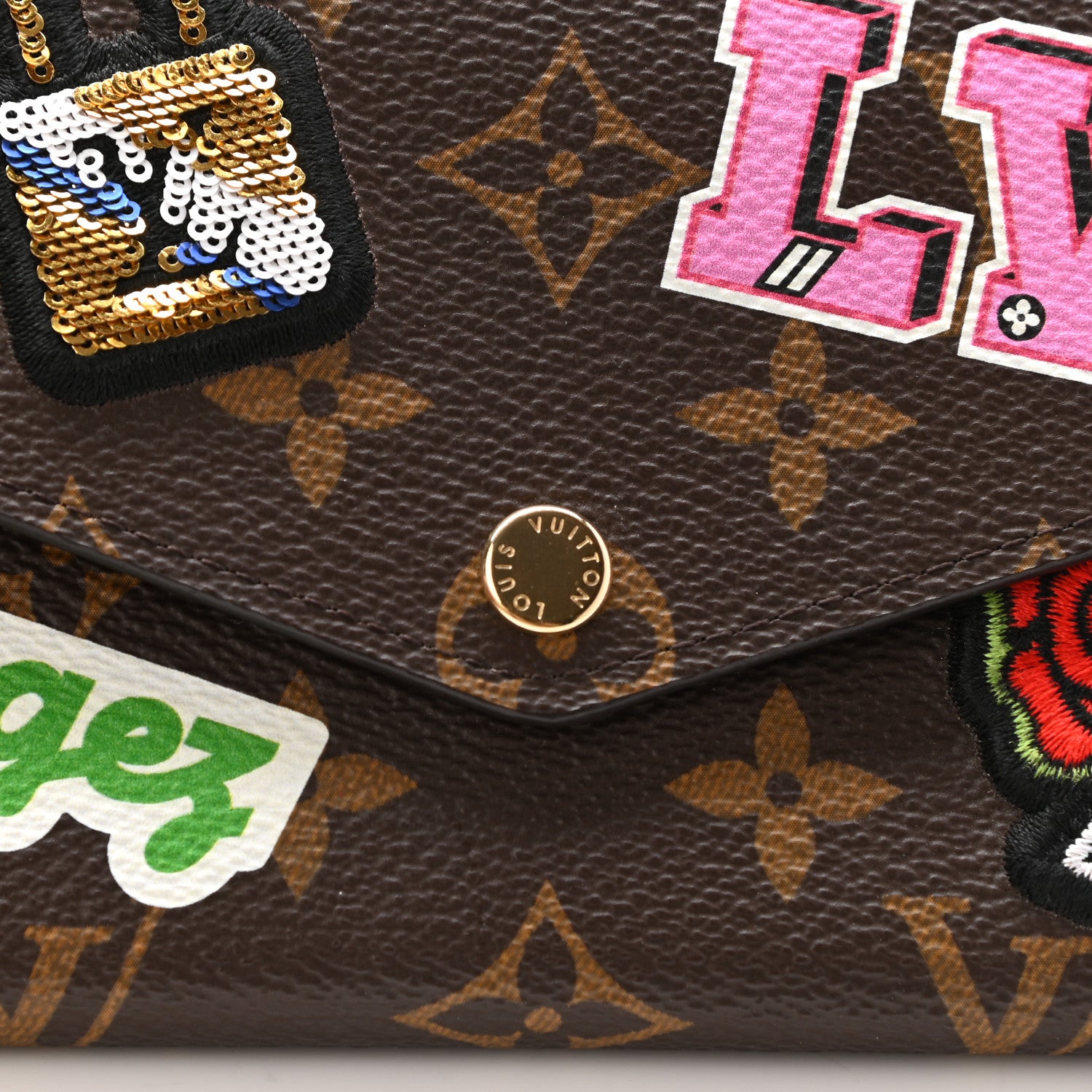 Louis Vuitton Monogram Travel Stickers Sarah Wallet 8 of 8