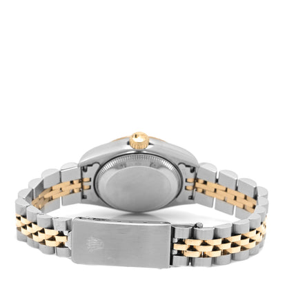 Rolex Stainless Steel 18K Yellow Gold 26mm Oyster Perpetual Datejust Watch White Roman 69173 3 of 4