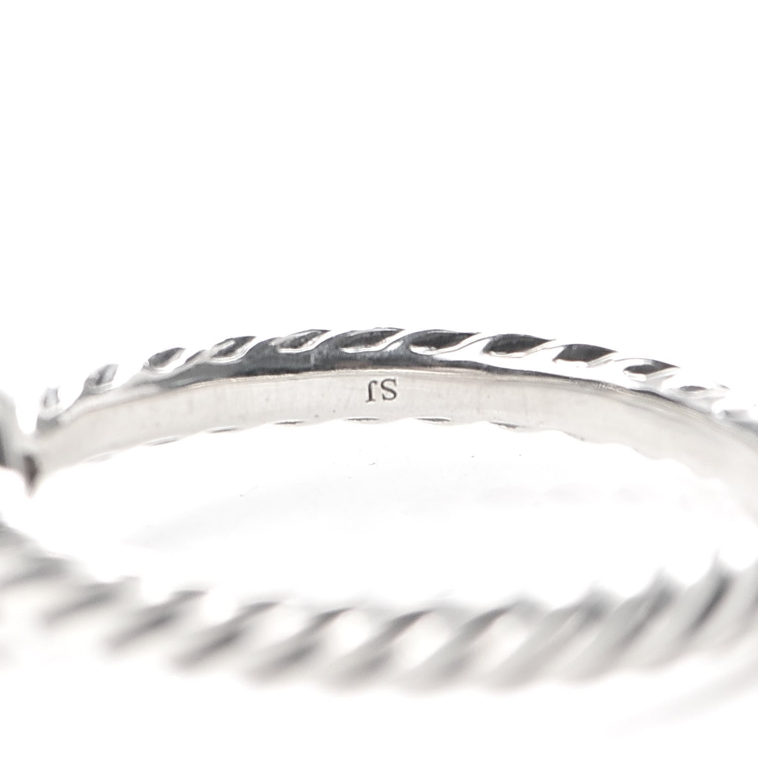 David Yurman Sterling Silver Diamond Quatrefoil Ring 49 5 4 of 5
