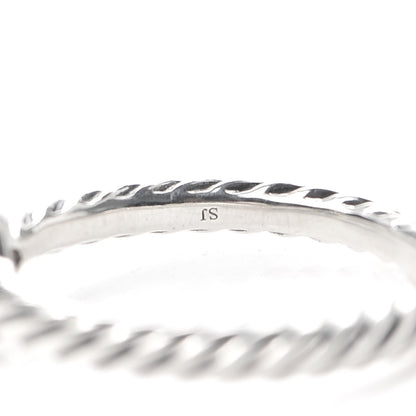 David Yurman Sterling Silver Diamond Quatrefoil Ring 49 5 4 of 5