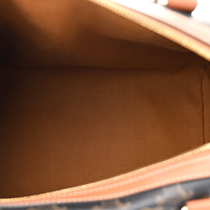 Celine Triomphe Canvas Calfskin Large Boston Bag Tan 5 of 11