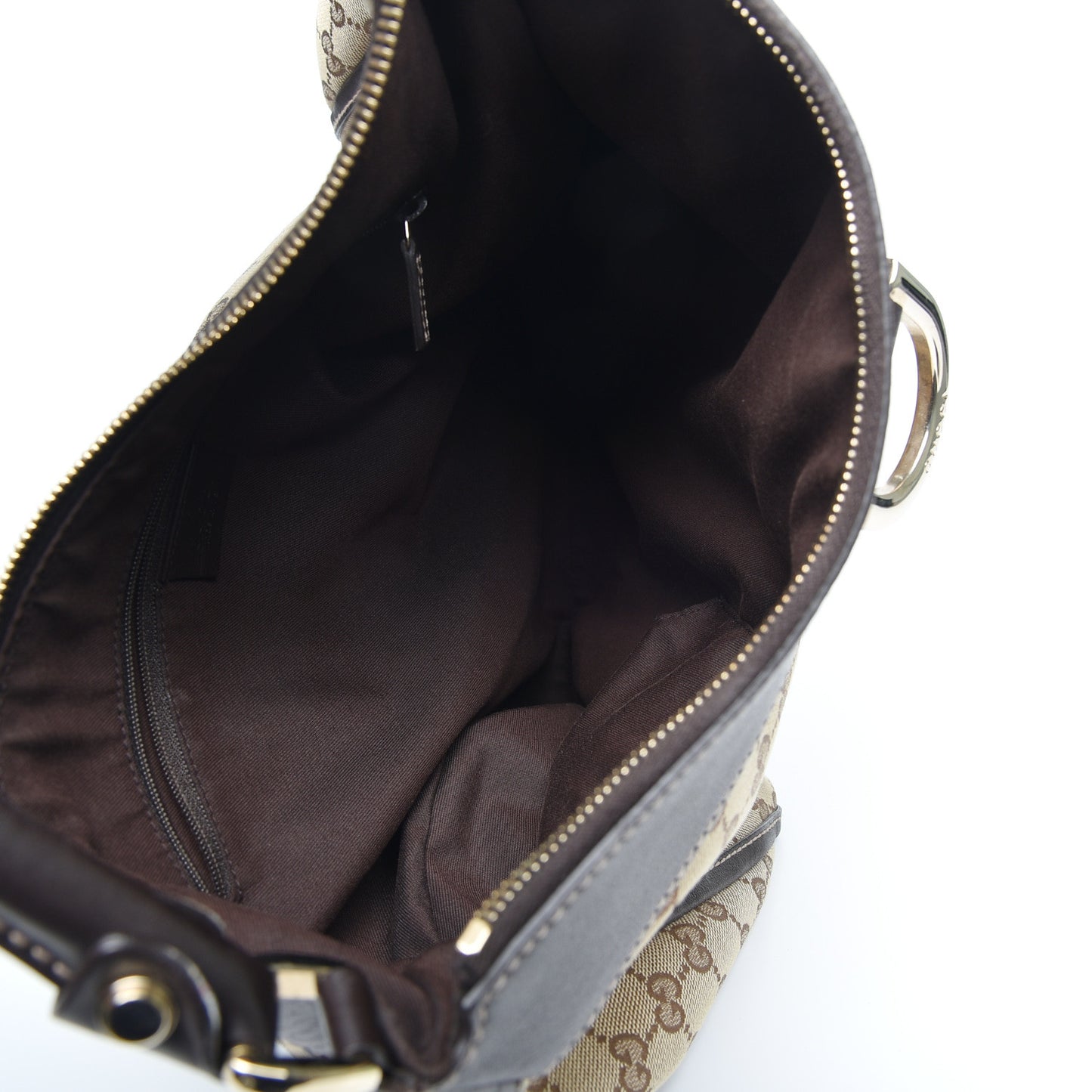 Monogram Large D Ring Hobo Dark Brown