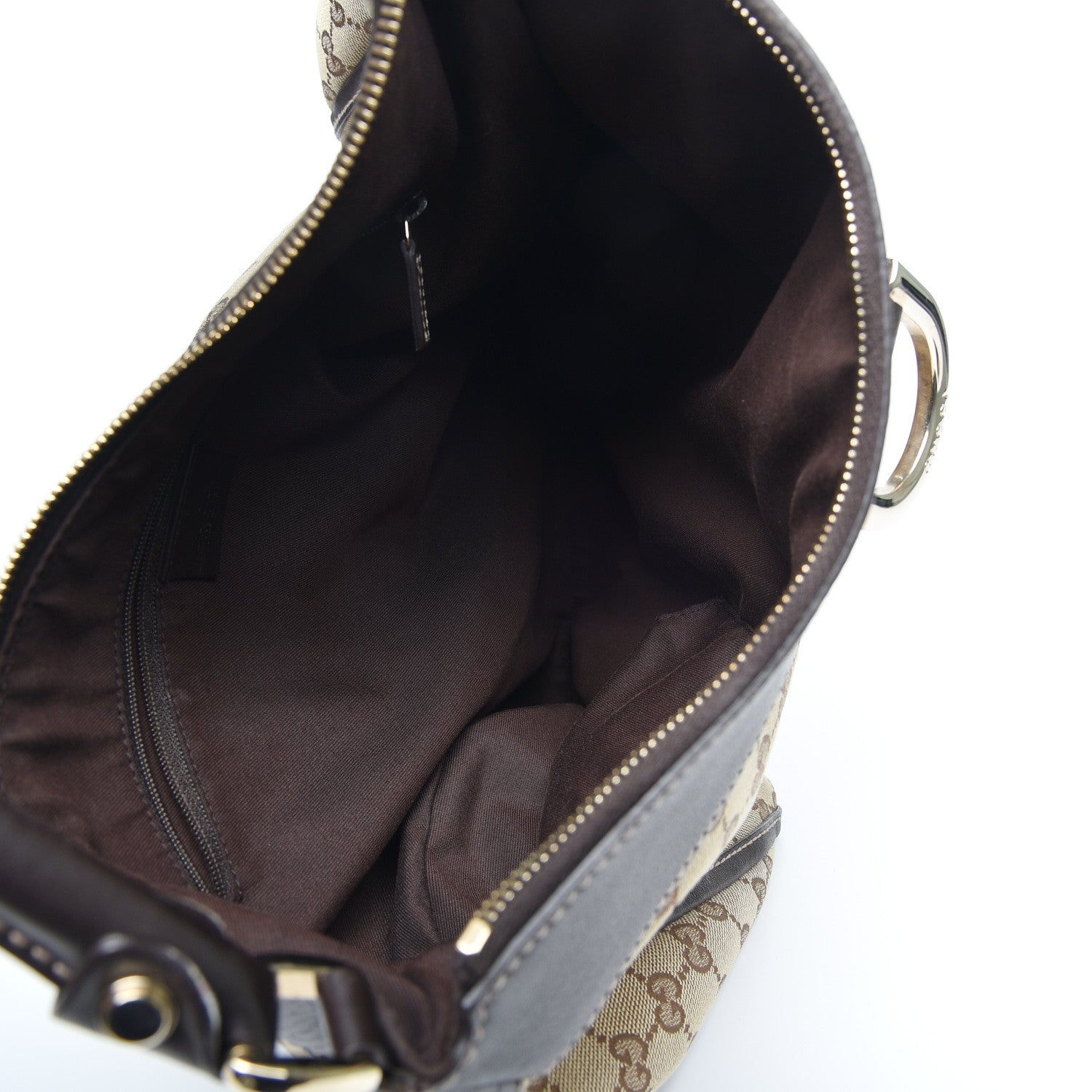 Gucci Monogram Large D Ring Hobo Dark Brown 6 of 10