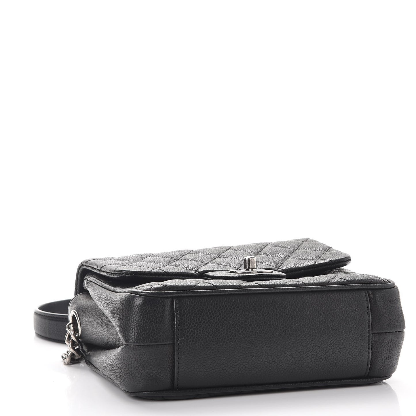 Caviar Quilted Small Rock In Rome Flap Black
