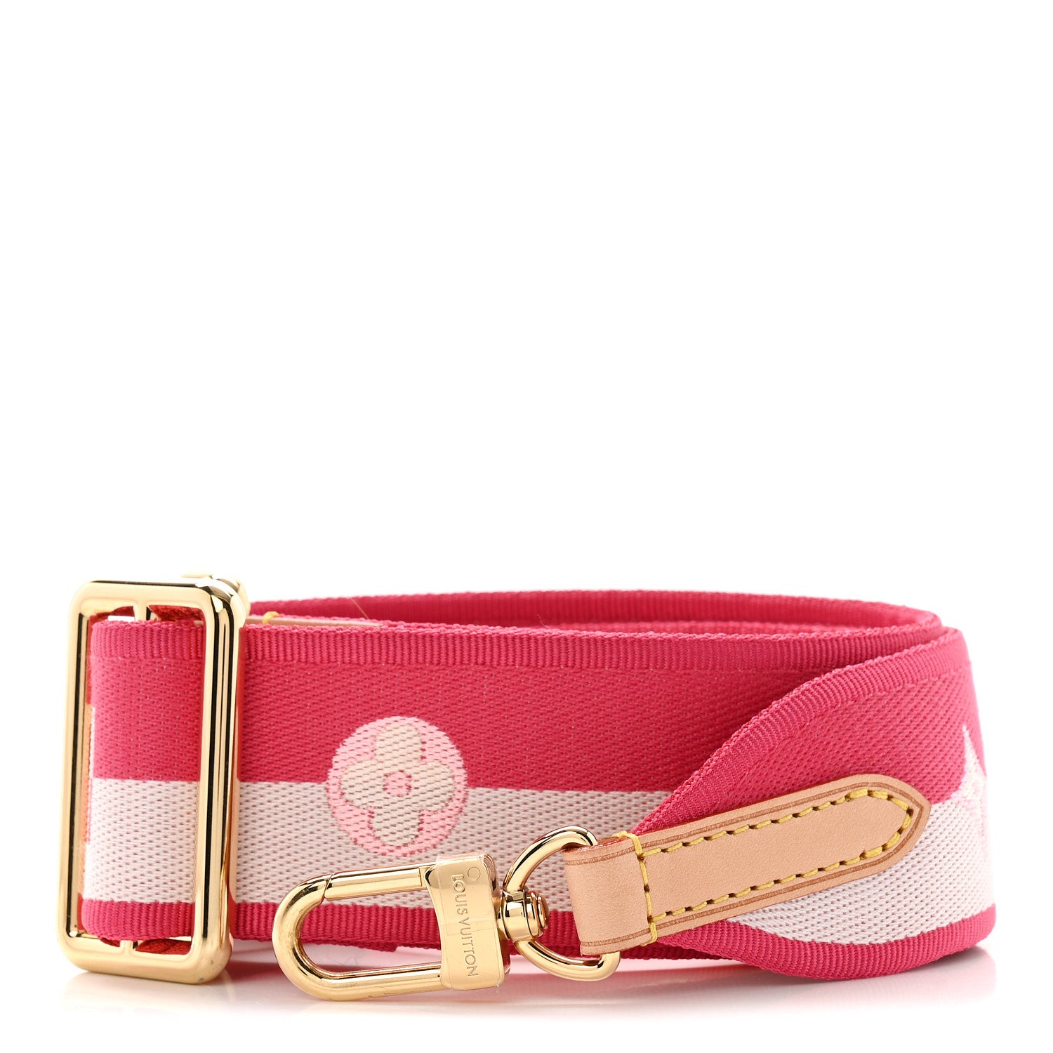 Louis Vuitton Jacquard Neverfull BB Shoulder Strap Pink Peony 1 of 3
