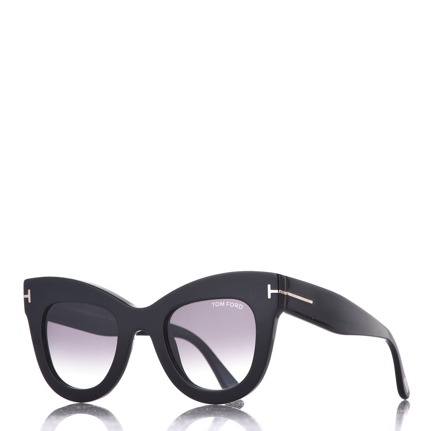 Tom Ford Karina Cat Eye Sunglasses TF612 Black 1 of 7